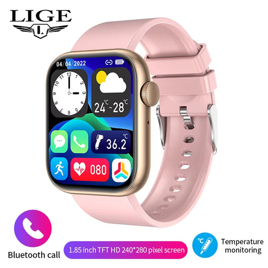 2025 Wireless Charging Smartwatch with Bluetooth Calling for Men and Women - Fitness Tracker with Customizable Watch Face