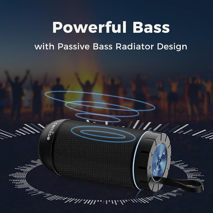 Bluetooth Waterproof Portable Speaker with 360° HD Stereo Sound, Enhanced Bass, TWS Pairing, 24-Hour Playtime - Ideal for Home, Outdoor, Camping, and Beach Use, Perfect Gift for All