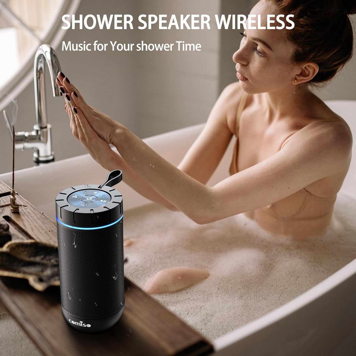 Bluetooth Waterproof Portable Speaker with 360° HD Stereo Sound, Enhanced Bass, TWS Pairing, 24-Hour Playtime - Ideal for Home, Outdoor, Camping, and Beach Use, Perfect Gift for All