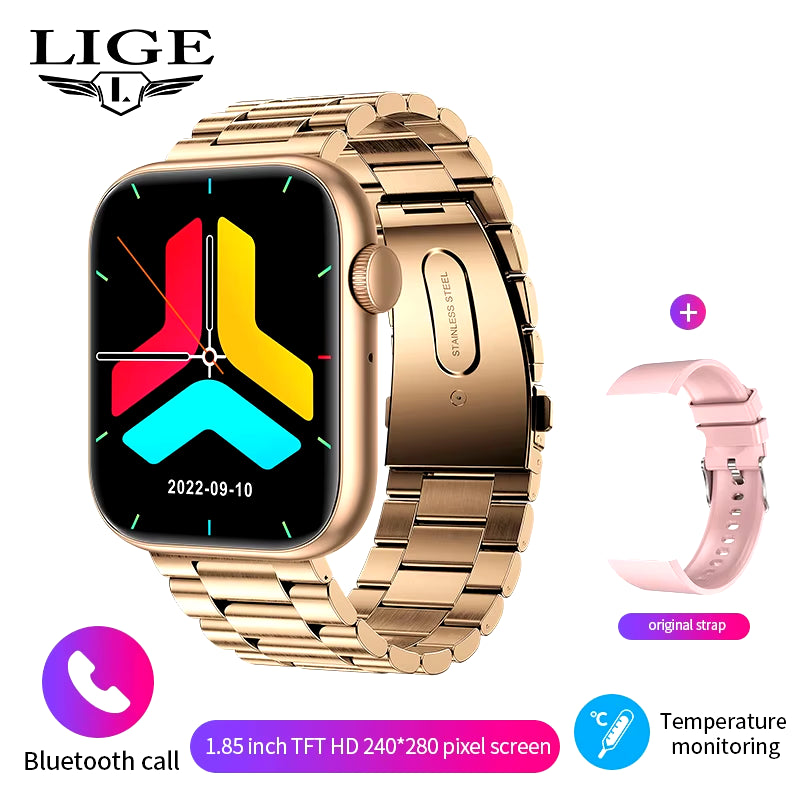 2025 Wireless Charging Smartwatch with Bluetooth Calling for Men and Women - Fitness Tracker with Customizable Watch Face