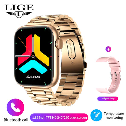 2025 Wireless Charging Smartwatch with Bluetooth Calling for Men and Women - Fitness Tracker with Customizable Watch Face
