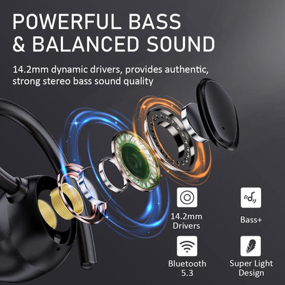 Wireless Earbuds with Bluetooth 5.1, Noise Cancelling In-Ear Headphones, Deep Bass, IP7 Waterproof, 48-Hour Battery Life, Ideal for Sports and Gym Activities - 2021 Model