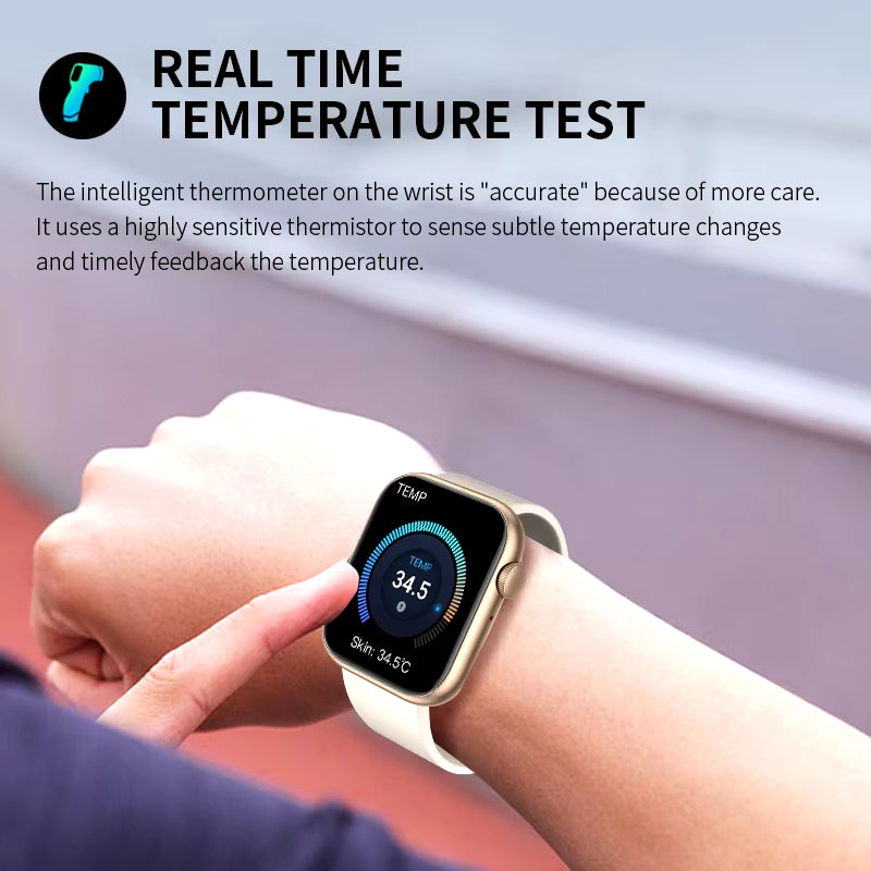 2025 Wireless Charging Smartwatch with Bluetooth Calling for Men and Women - Fitness Tracker with Customizable Watch Face