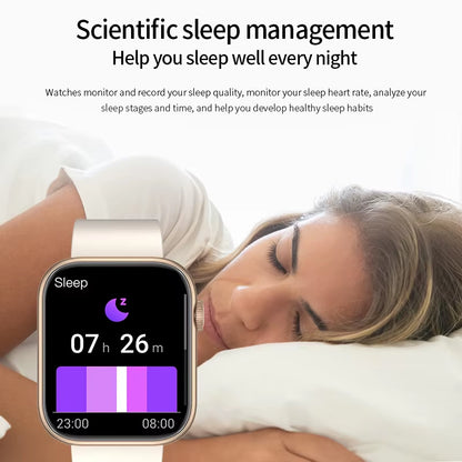 2025 Wireless Charging Smartwatch with Bluetooth Calling for Men and Women - Fitness Tracker with Customizable Watch Face